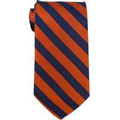 Stock Silk Navy/Orange Stripe Tie
